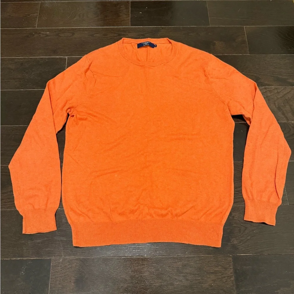 J. Crew Orange Cotton with Cashmere Sweater